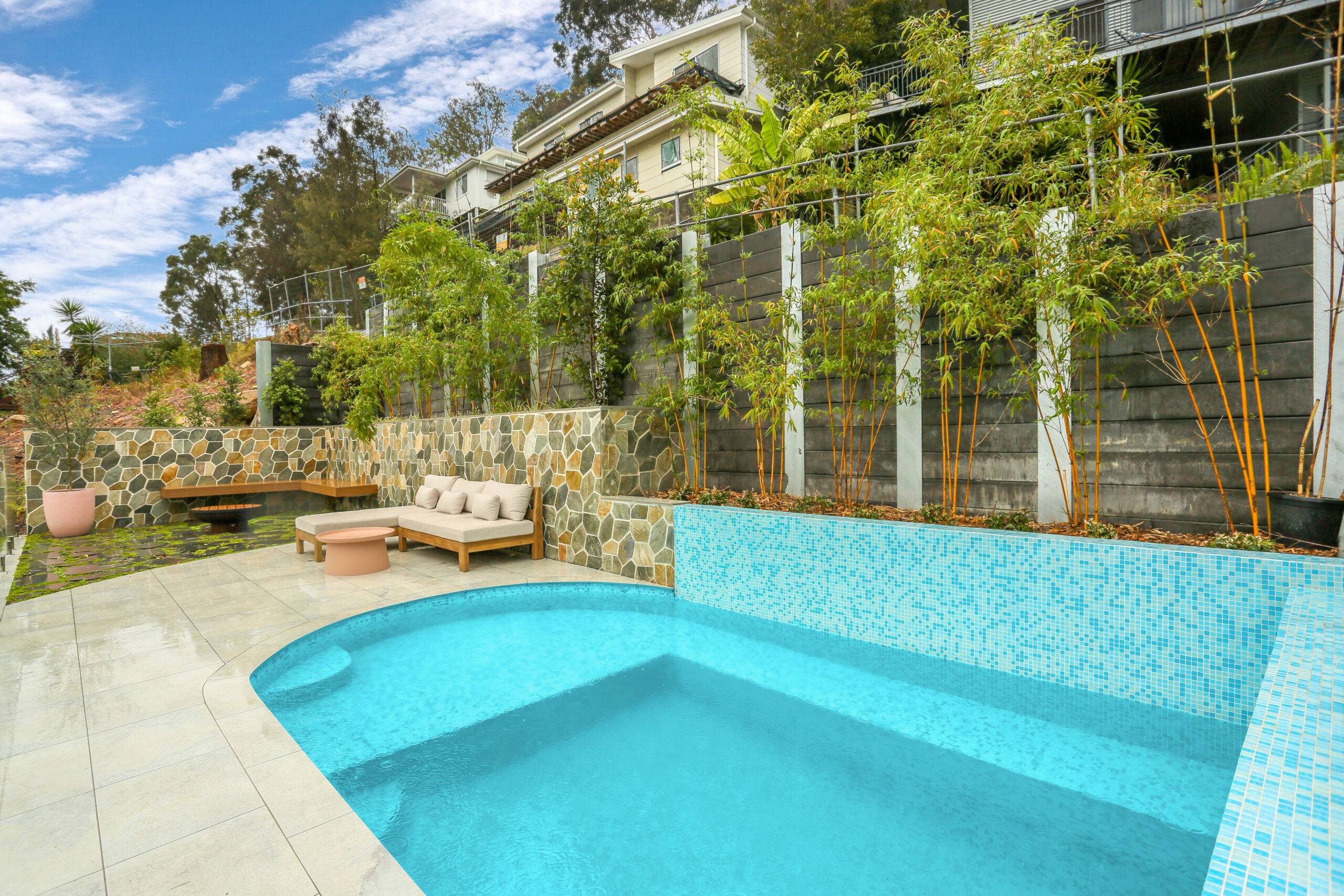 Luxury splash pool and patio